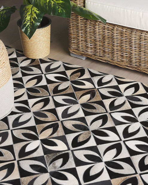 Koberec 140x200 cm ISIHU (patchwork hnedá)