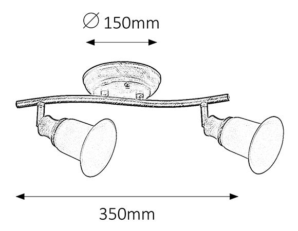 Corp iluminat spotlight Claire 6066 (maro)