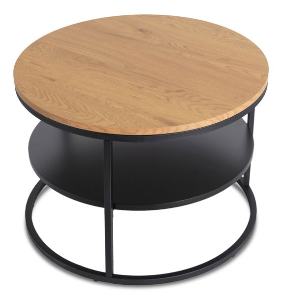 Dohányzóasztal Blanquendo (tölgy + fekete) 