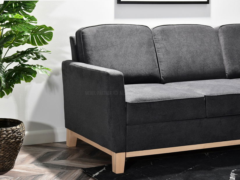 Háromszemélyes kanapé Biblioteca (grafit + tölgy)