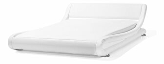 Bračni krevet 160 cm AVENUE 2 (s podnicom) (bijela)