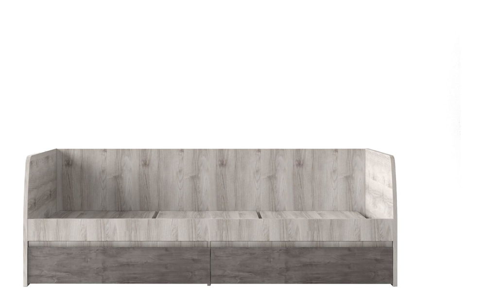 Jednostruki krevet 90 cm Japon 2 (kesten nairobi + onyx) (s podnicom) (s prostorom za odlaganje)