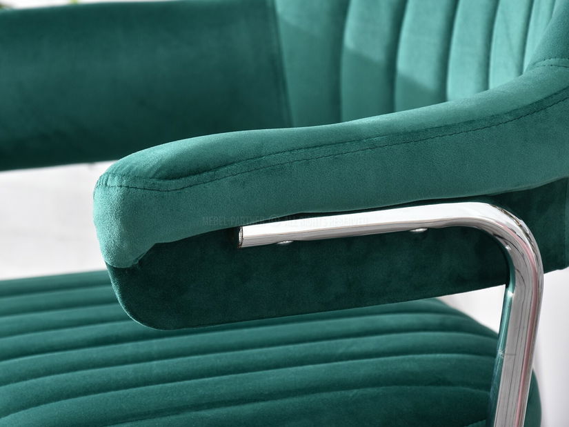 Stolička Merylyn (zelená + chrómová)