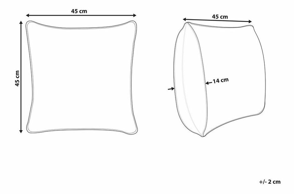 Ozdobný vankúš 45 x 45 cm Montre (viacfarebná)