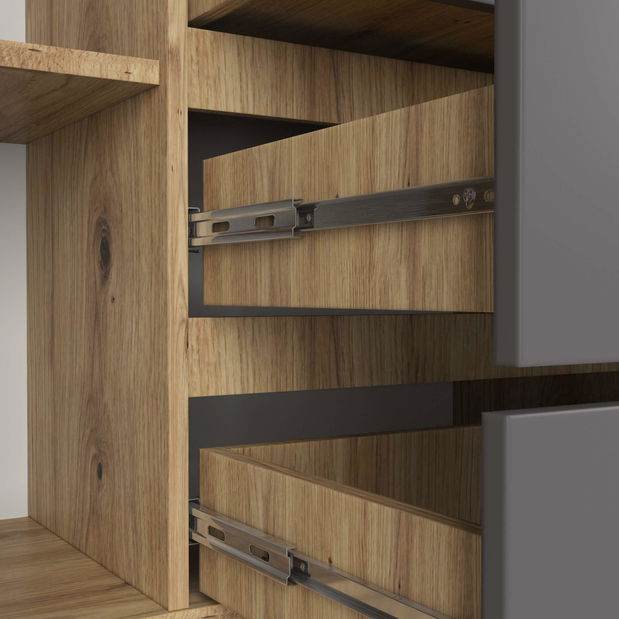 Komoda Koa (dub artisan + sivá)