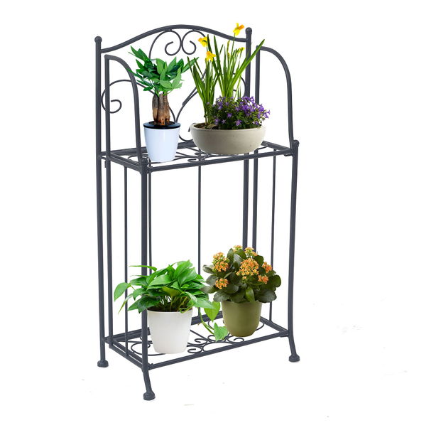 Metalni regal Caritas (crna)