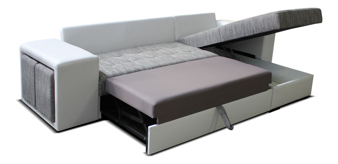 Rohová sedačka Thema Lux 2F+L (B01 sivá + B110 čierna) (P)