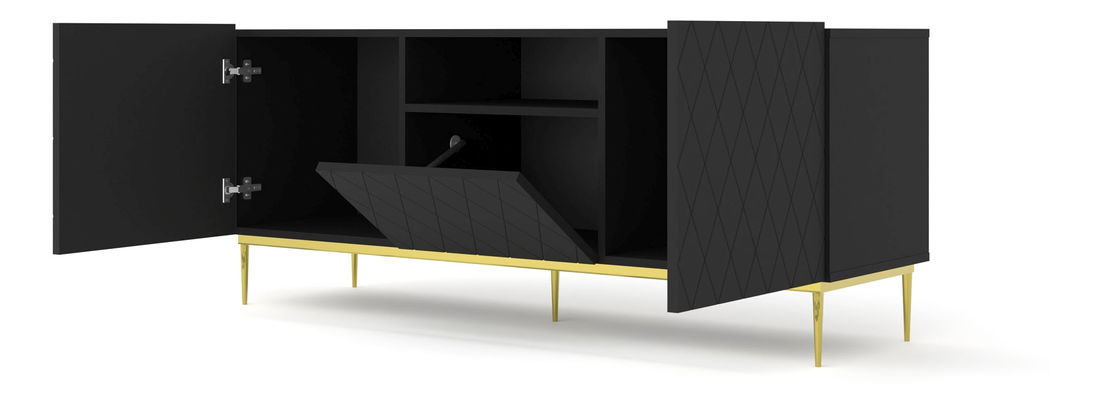 Masă TV Dintanna 145 (Negru + Negru mat)