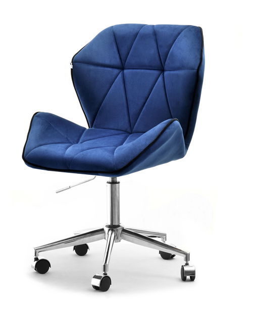 Fotelja Velma M (mornarsko plava + krom)