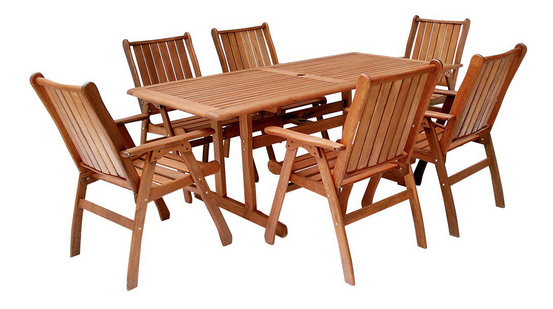 Kerti bútor Chicago garnitúra 1 + 6 (meranti)