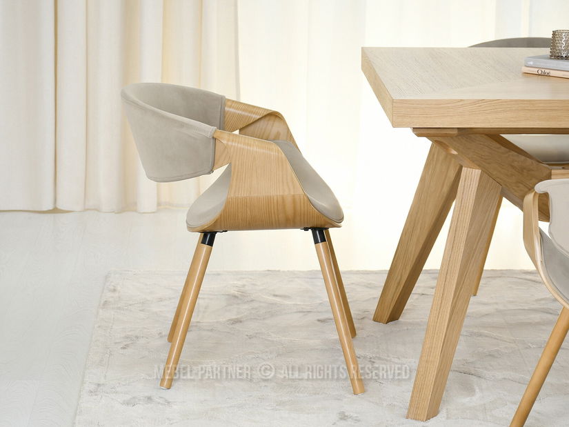Jedálenská stolička Busque (béžová + dub)