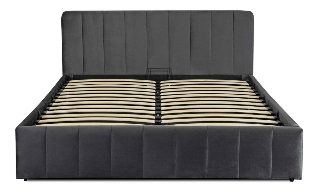 Bračni krevet 160 cm Confundirla (siva) (s podnicom) (s prostorom za odlaganje)