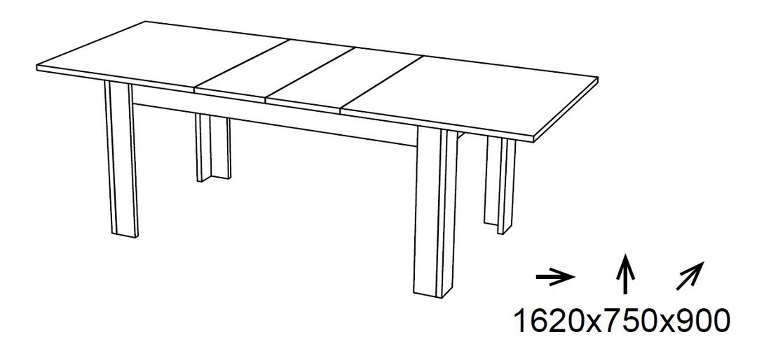 Jedálenský stôl typ TA-21 Taylor (dub wotan) (pre 6 8 osôb)
