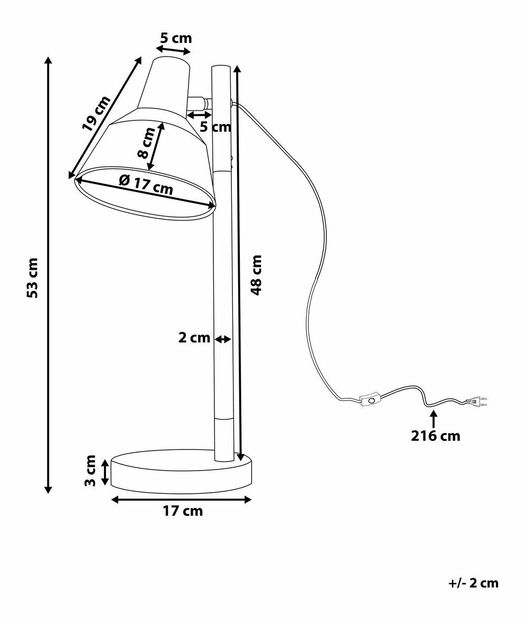 Stolná lampa Aladin (biela)