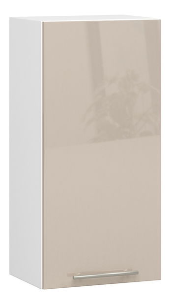 Horná kuchynská skrinka Ozara W40 H720 (biela + cappuccino lesk)