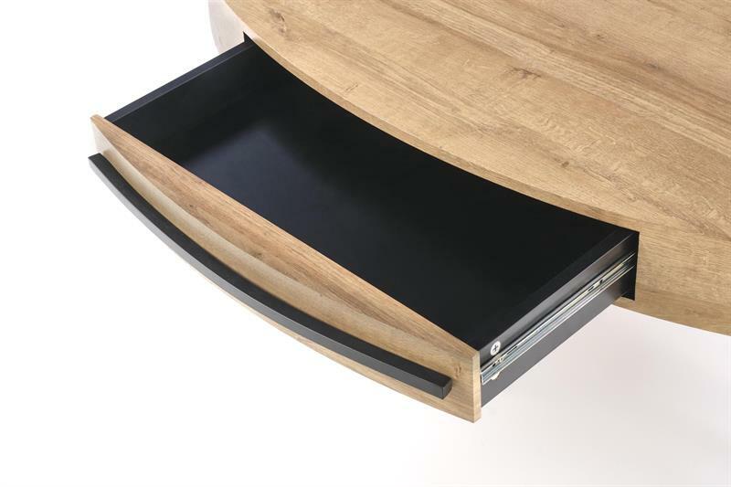 Konferenčný stolík Corisa (dub zlatý + čierna)