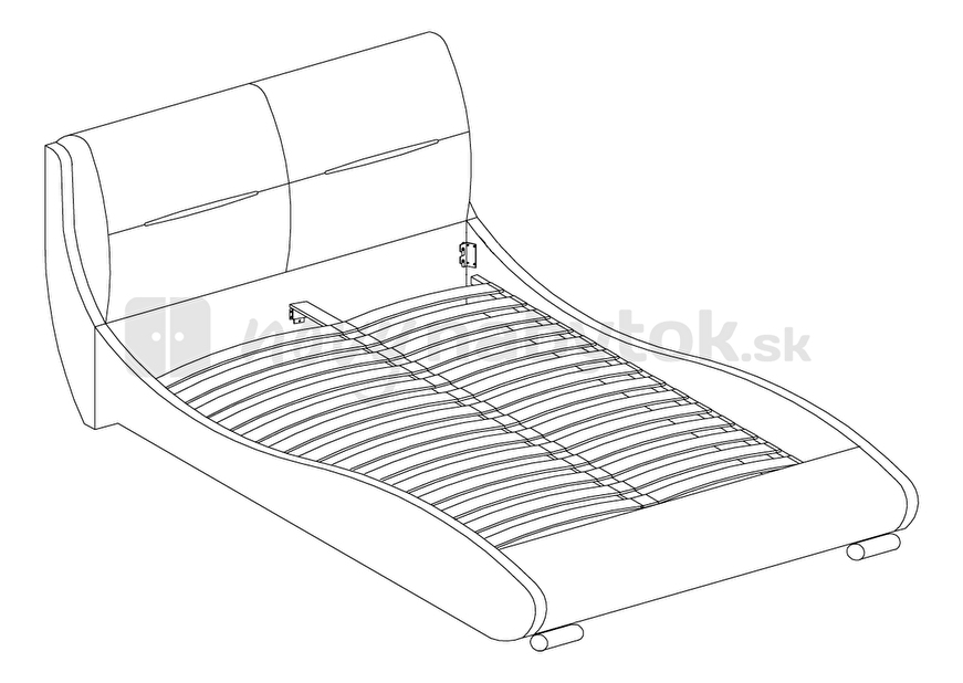 Manželská posteľ 160 cm Herms (s roštom)