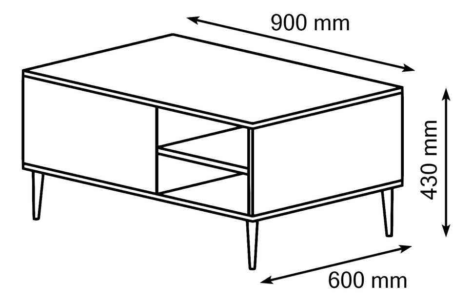 Măsuță cafea Pietra (alb)