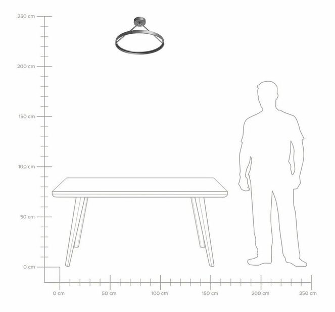 Závesné svietidlo LED Agio (čierna)