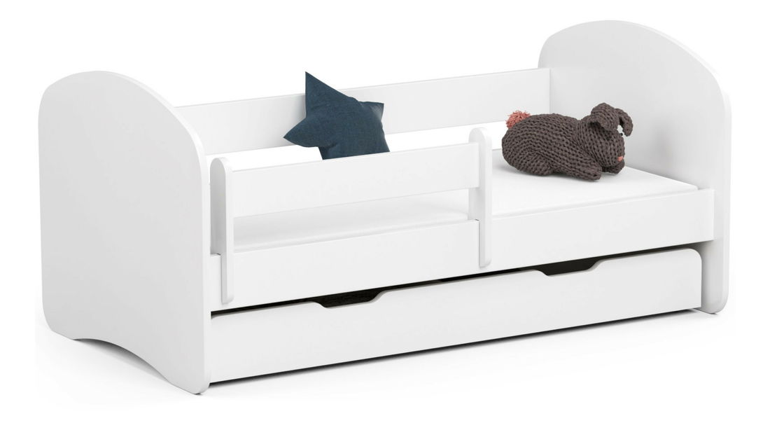 Dječji krevet Pranshi (bijela) (s madracem)