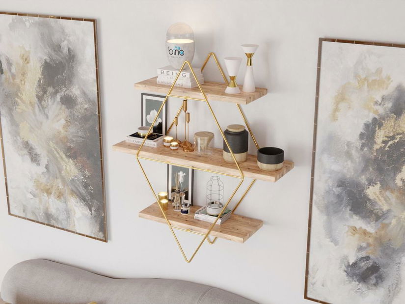 Polica Pipamu (zlatna + smeđa)