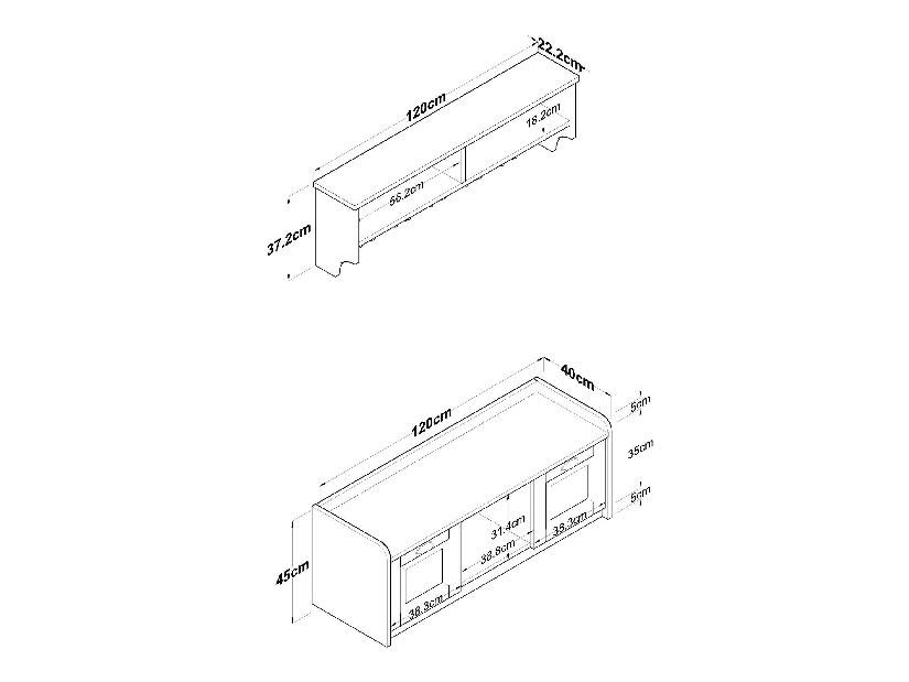 Mobilier Hol Vosiku 1 (alb + marmură deschis) 