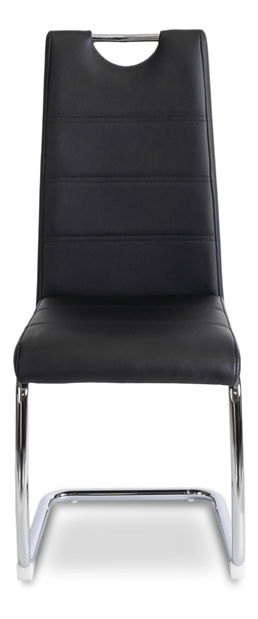 Blagovaonska stolica Lesione (crna eko koža) 