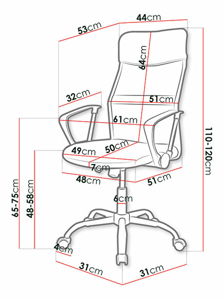 Uredska stolica Archie 06 (crna + krom) 