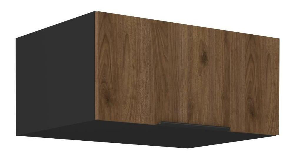 Felső konyhaszekrény Monzesa 80 NAGU 36 1F (okapi dió + fekete) 