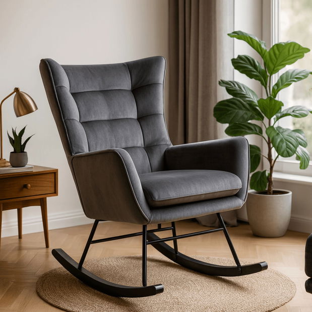 Hojdacie kreslo Jasusas (tmavosivá) 