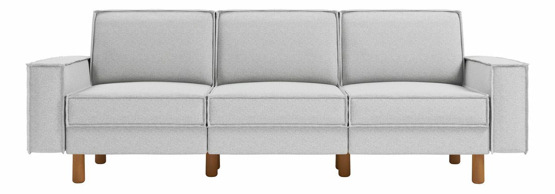 Pohovka trojsedačka Spary E (svetlosivá + orech)