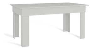 Masă de sufragerie Mostrarse 1 (alb) (pentru 6 persoane)