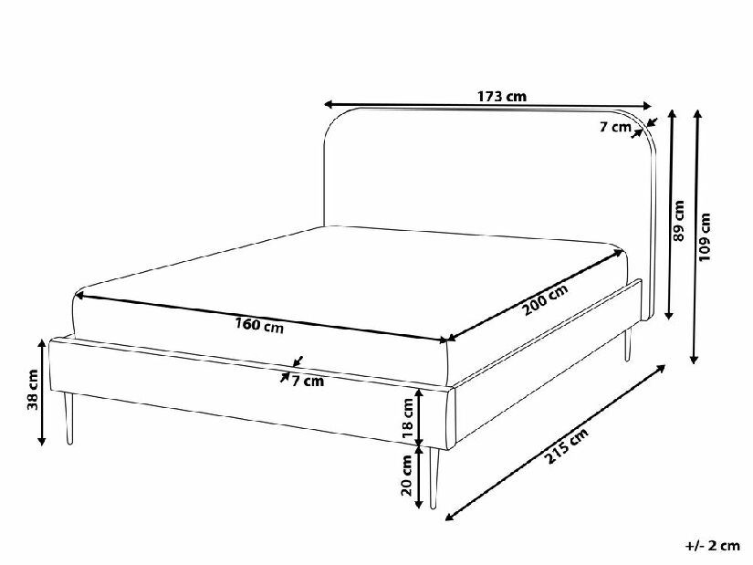 Manželská posteľ 160 cm Faris (béžová) (s roštom)