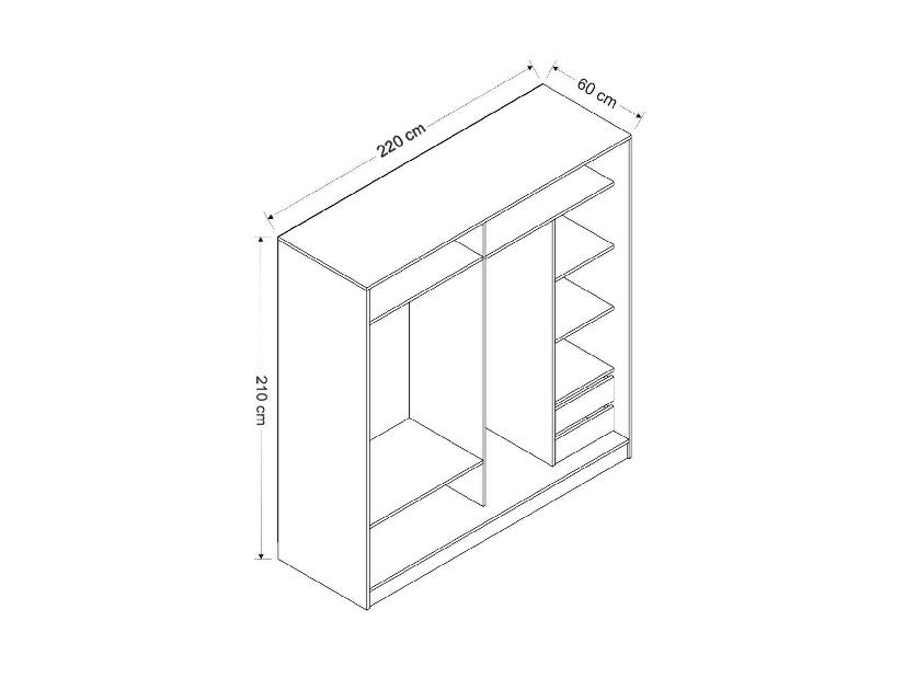 Dulap de haine Kalia 7167 (Auriu)