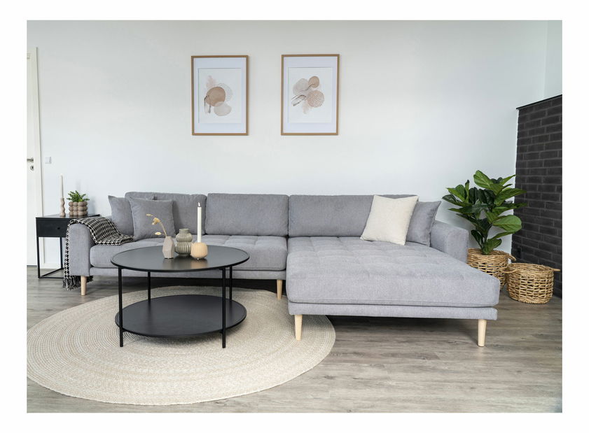 Rohová sedacia súprava (P) Lvaveriaora (svetlosivá)