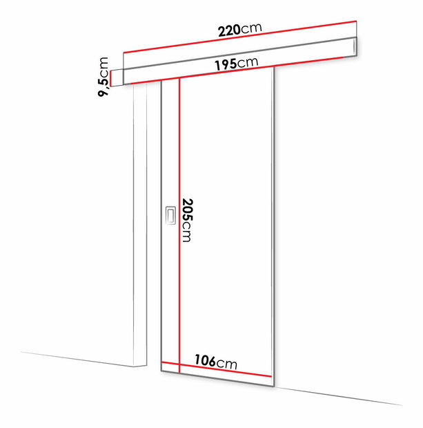 Klizna vrata Jowenton Plus 100 (hrast sonoma) 