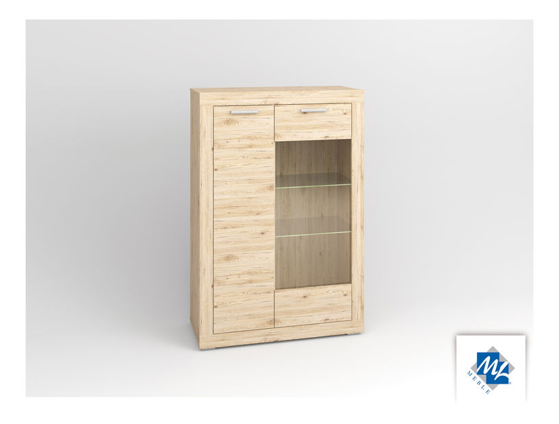 Vitrína Modern 06 dub San Remo
