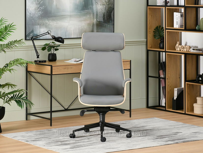 Fotel Lionel (szürke tölgy + fekete)