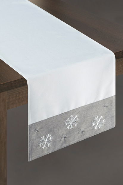 Obrus 33X180 cm Elie1 (krémová + strieborná) (1 ks)