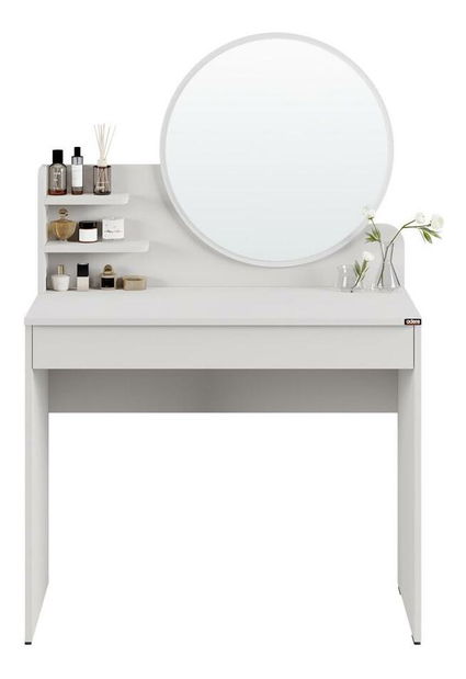 Toaletni stolić Trinity 2 (bijela) (s ogledalom)