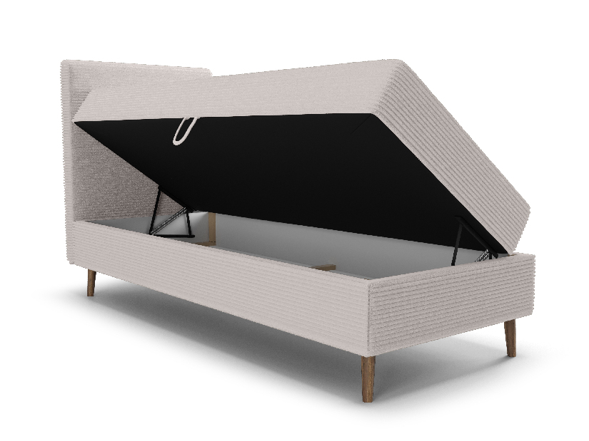 Jednostruki krevet 90 cm Napoli Bonell (bijela) (s podnicom, bez prostora za odlaganje)