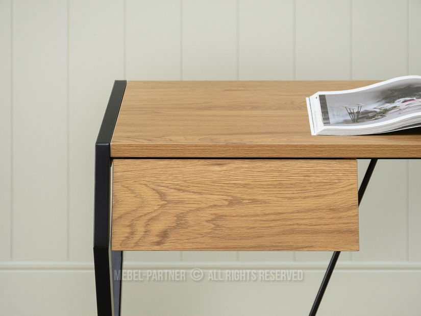 PC asztal Desiguo (tölgy + fekete)