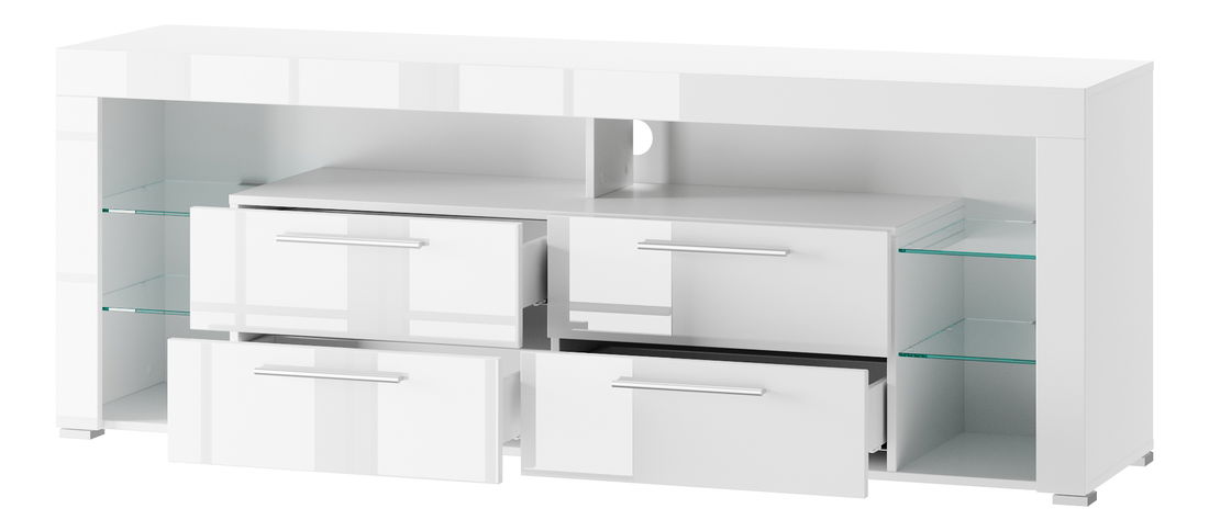 Masă TV/Dulap Torneros 03 (Alb + lucios Alb)
