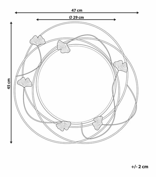 Fali tükör Akello (arany) *Kiárusítás