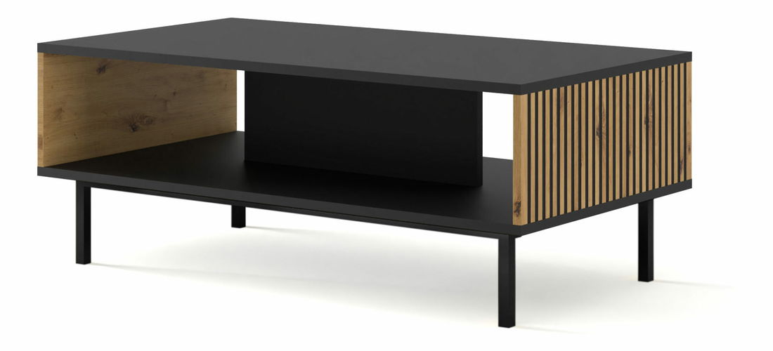 Stolić za kavu F Rowanna (hrast artisan + crna)