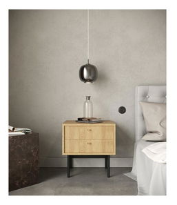 Noćni stolić Oscar O3 (prirodni hikor + crna)