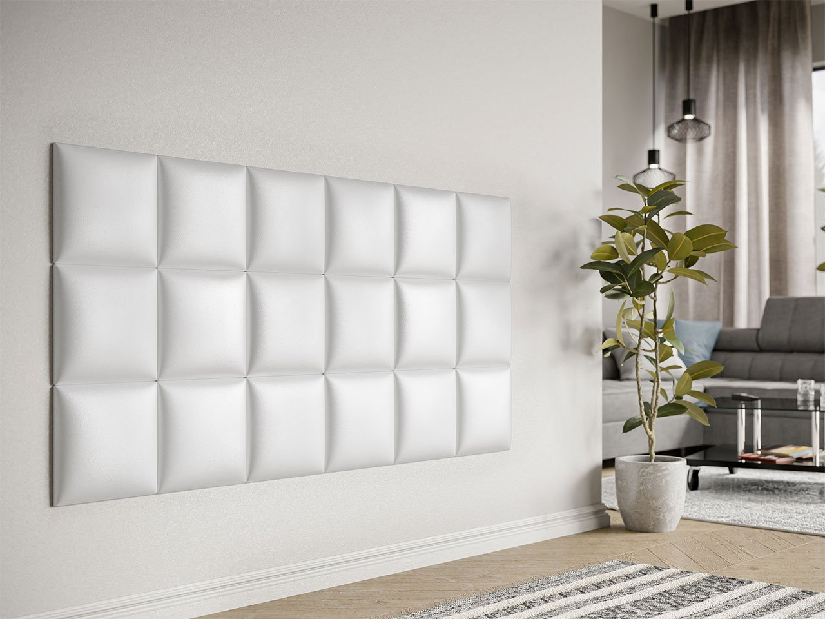 Tapeciran zidni panel Pazara 30x30 (ekokoža soft 017 (bijela)))