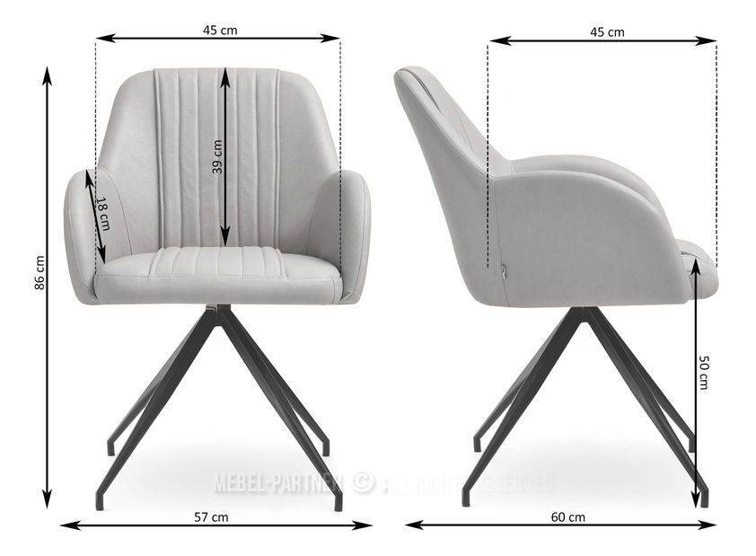 Stolička Cruz (béžová + čierna)