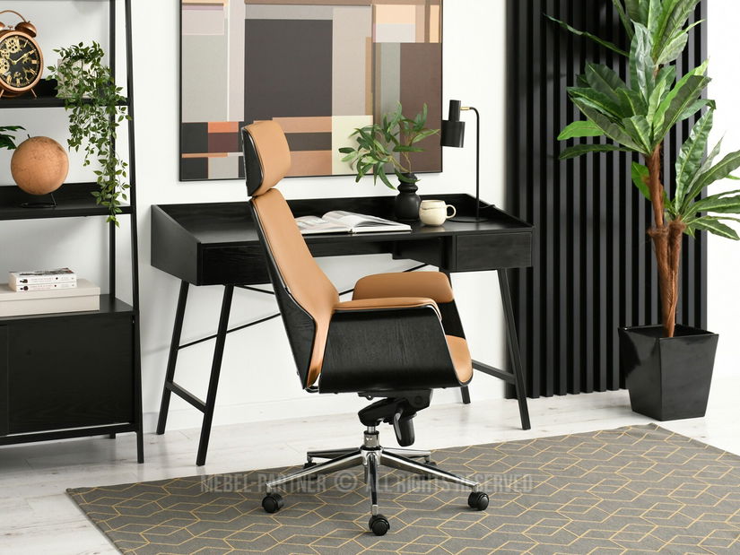 Fotelja Lionel (karamela + krom)