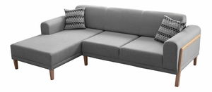 Rohová sedačka Lattino (sivá) (L)